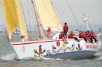 ID 4746 SAVE THE CHILDREN completes the 1997 BT Global Challenge, Southampton, England.